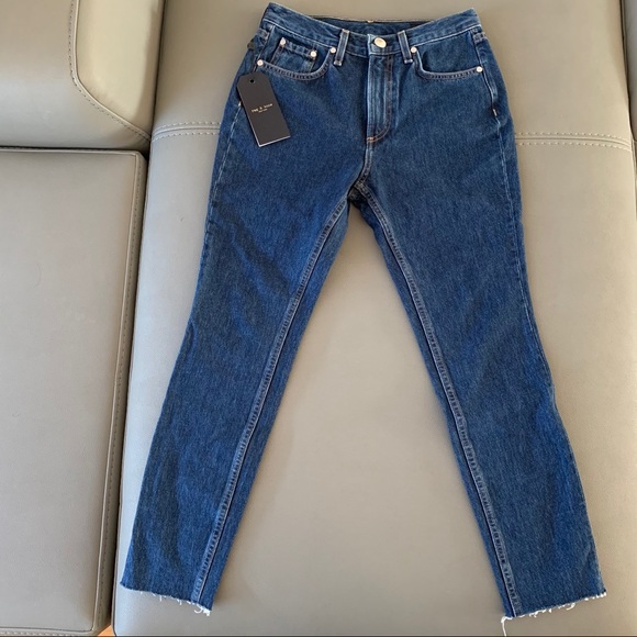 NWT RAG AND BONE high rise raw cut ankle jeans - Picture 16 of 16